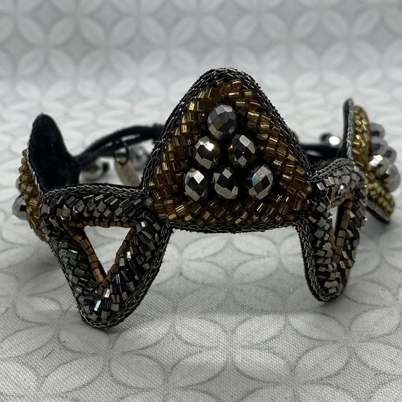 Pink Pewter Micah slide Bracelet / hair tie - Picture 1 of 5